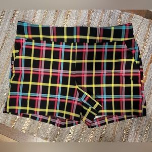 Whitney High-Waisted Pull-On 4-Inch Short - Plaid
